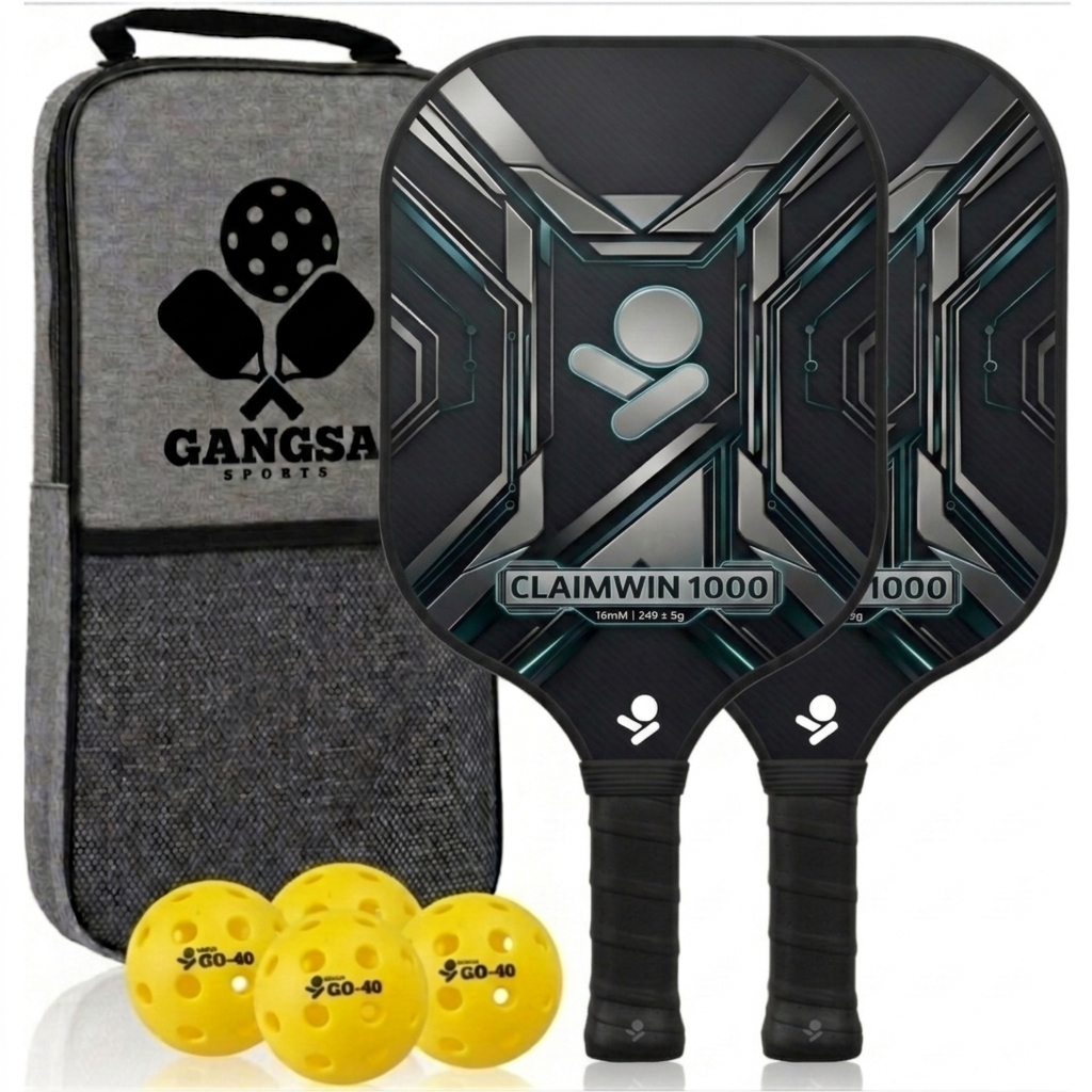 Gangsa CLAIMWIN 1000 Fiberglass Pickleball Paddle Set of 2 (4 Colours)