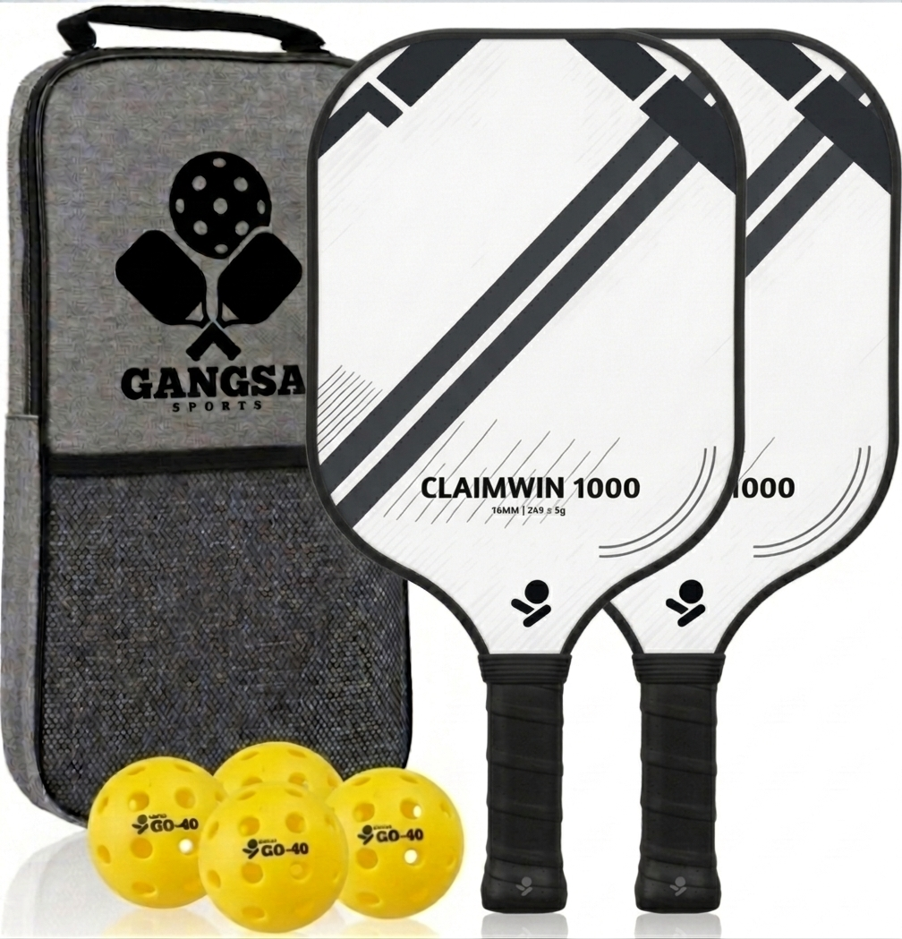 Gangsa CLAIMWIN 1000 Fiberglass Pickleball Paddle Set of 2 (4 Colours)