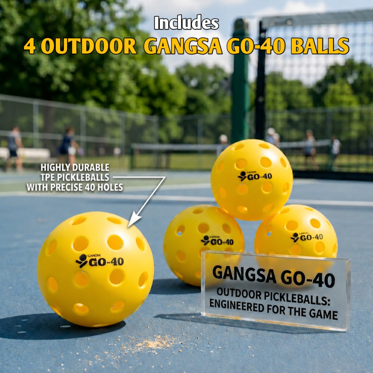 Gangsa CLAIMWIN 1000 Fiberglass Pickleball Paddle Set of 2 (4 Colours)
