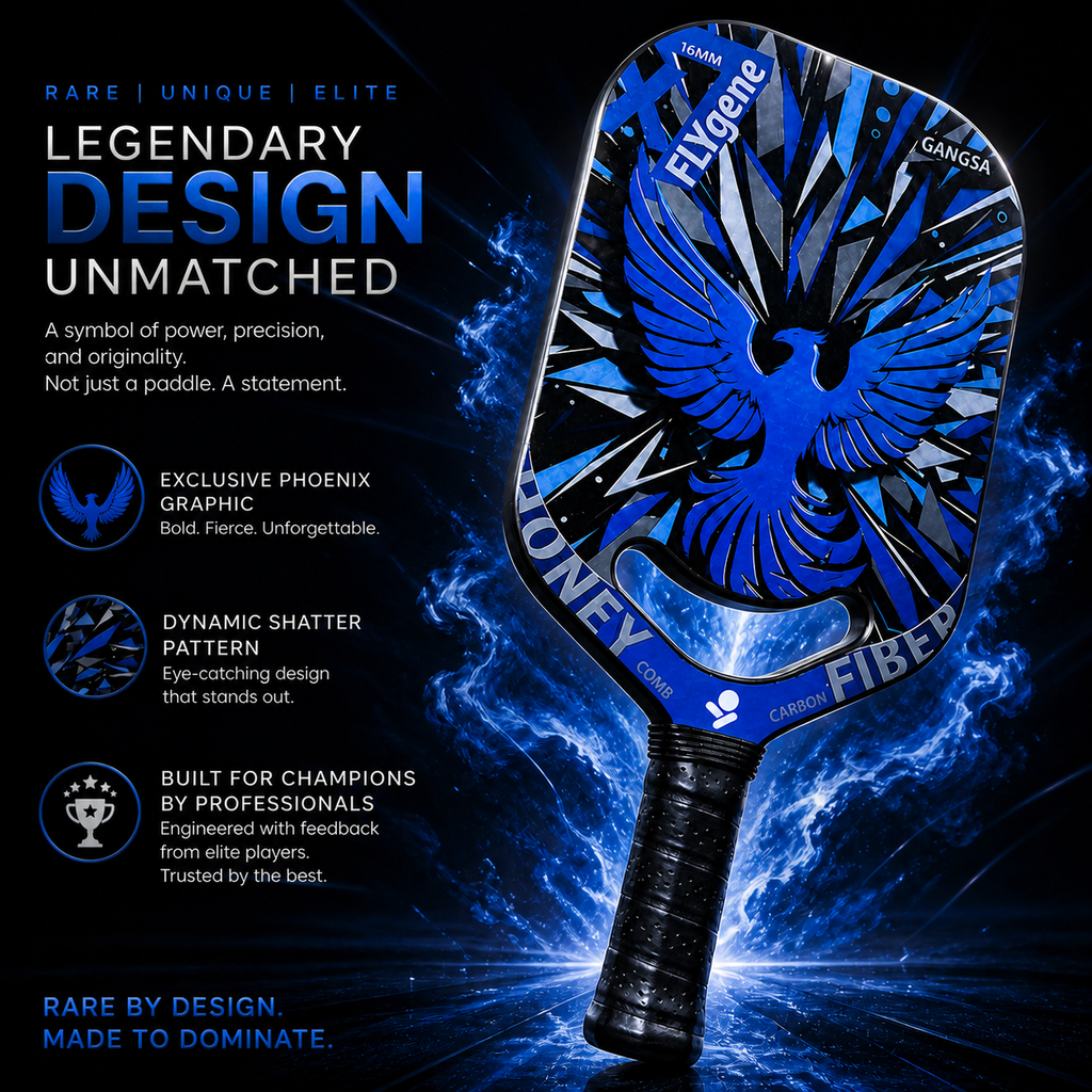 FLYgene X7 Pickleball Paddle – 16mm T700 Carbon Fiber, Matte Finish for Maximum Spin & Control
