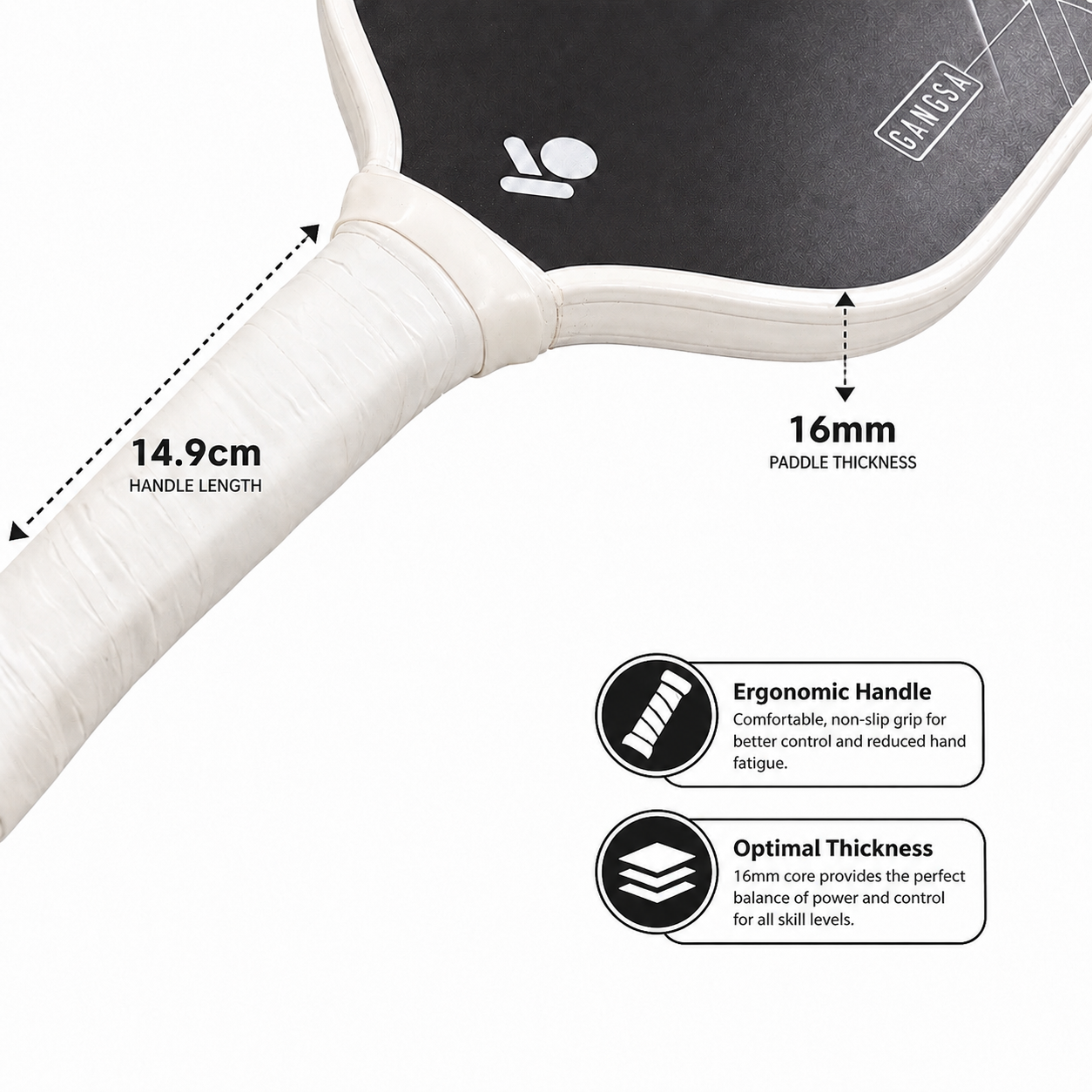 WEBEND 3k Carbon Fiber Pickleball Paddle - Web the Opponent, End the Game
