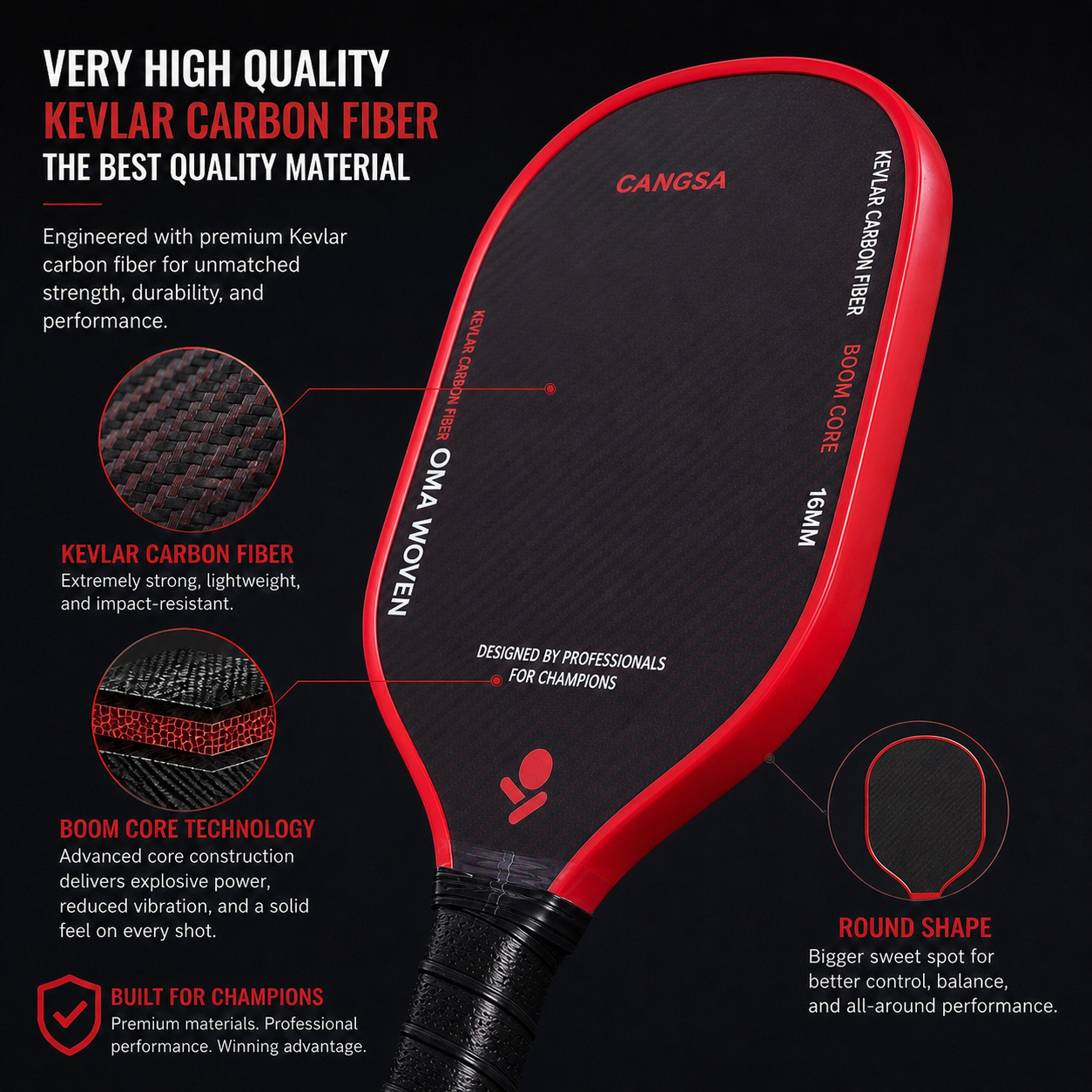 KEVOM PRO - Boomstick Kevlar Carbon Fiber Paddle